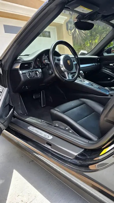 Porsche interior after a deep clean — dashboard, console and seats